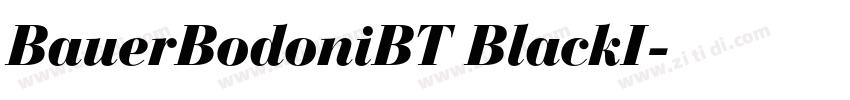 BauerBodoniBT BlackI字体转换